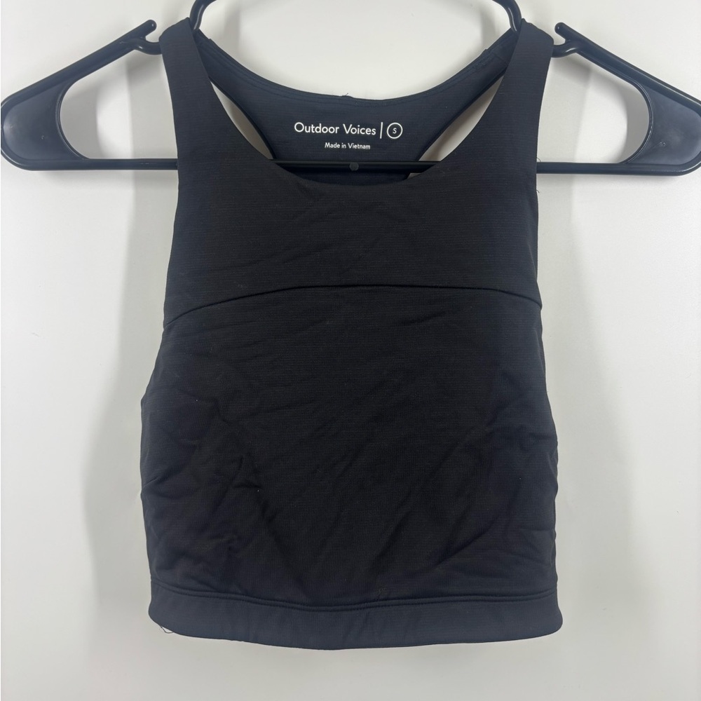 Outdoor Voices Black Racerback Sports Bra S‎